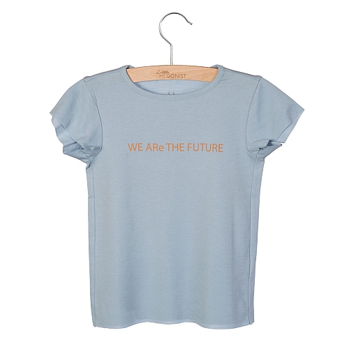 Little Hedonist T-Paita Dean Print blue fog