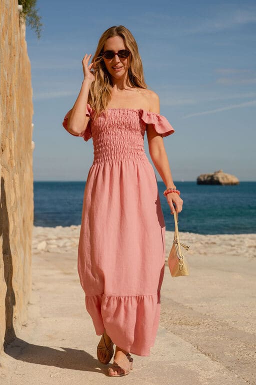 Nakoa Bianca Pellava Mekko Powder pink