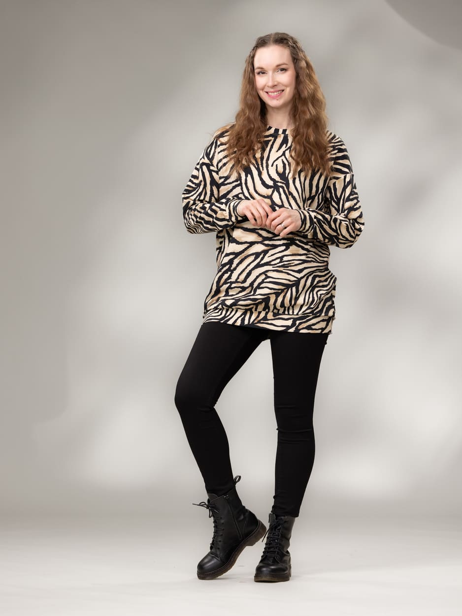 Versonpuoti Oversize College Wild beige/musta