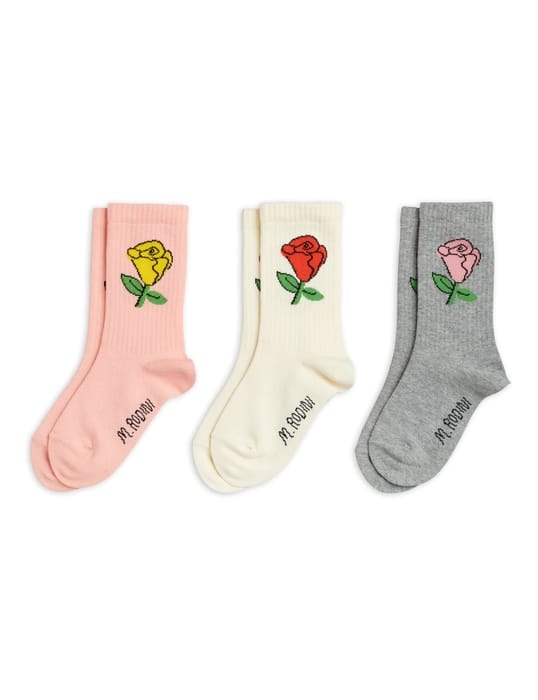 Mini Rodini  Rose  3 pack socks