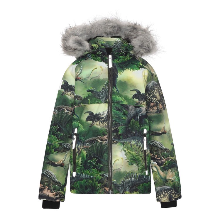 Molo Kids  Castor Fur Dino Forest  Snow Jacket