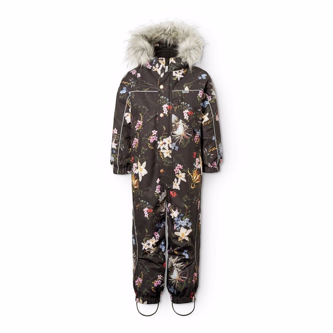 Molo Kids  Polaris Fur Paisley Flowers snowsuit