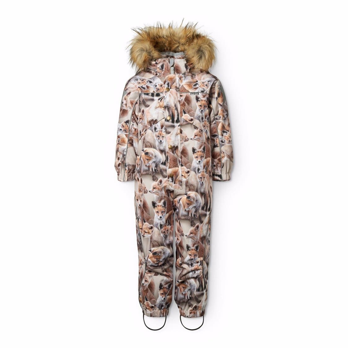 Molo Kids  Polaris Fur Playing foxes snowsuit