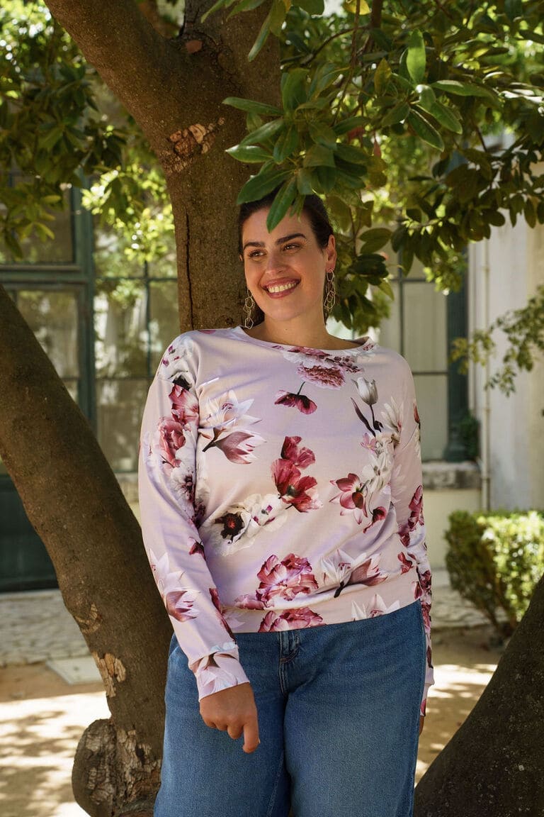 Nakoa Casual Chic Print Shirt Pink Poppies
