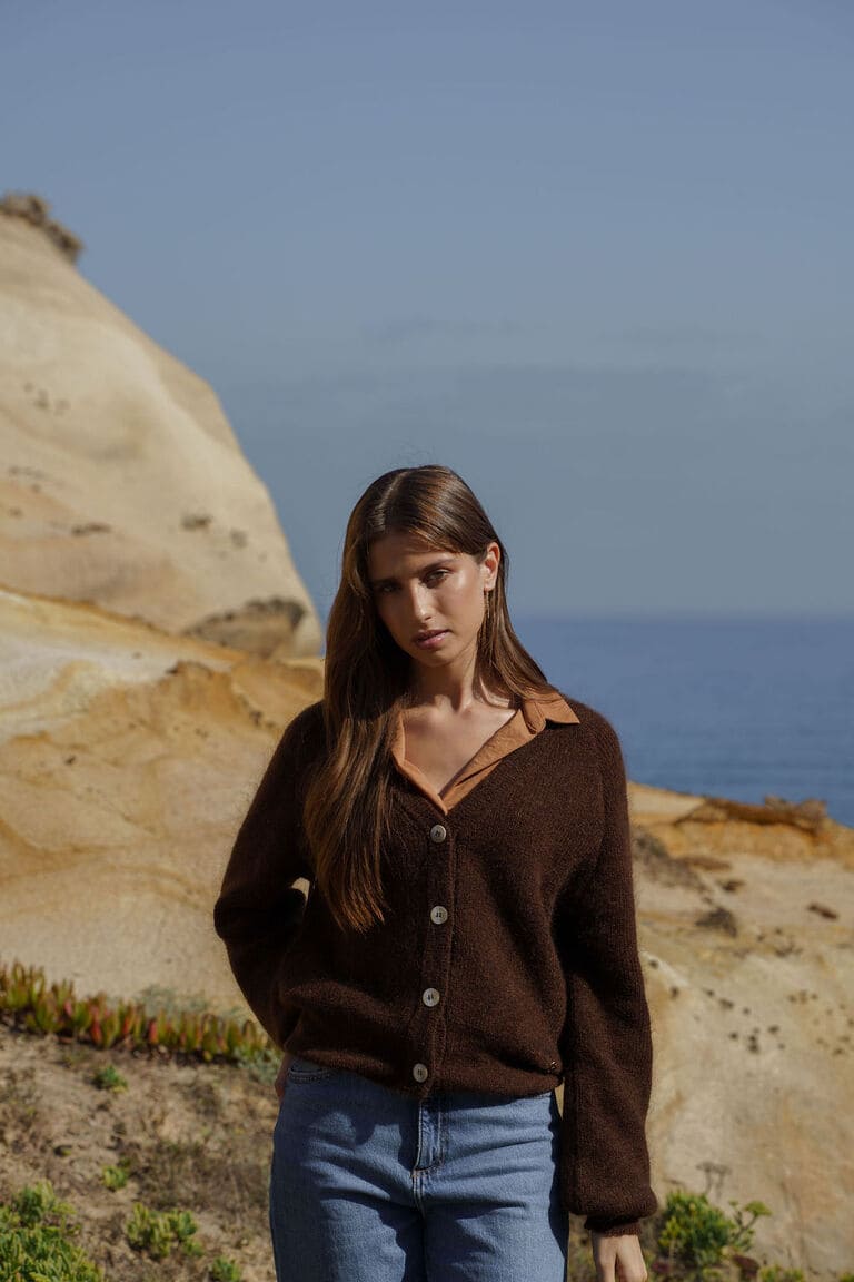 Nakoa Elsie Cardigan Truffle