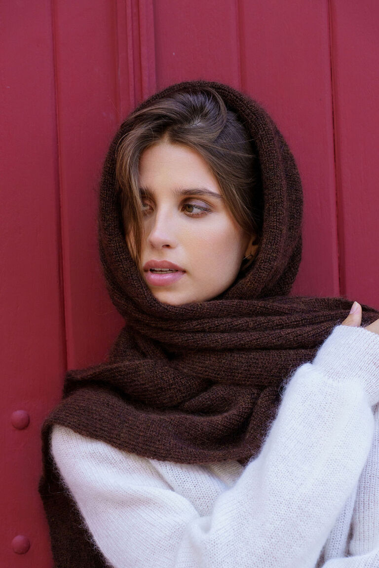 Nakoa Pippa Mohair Huivi Truffle