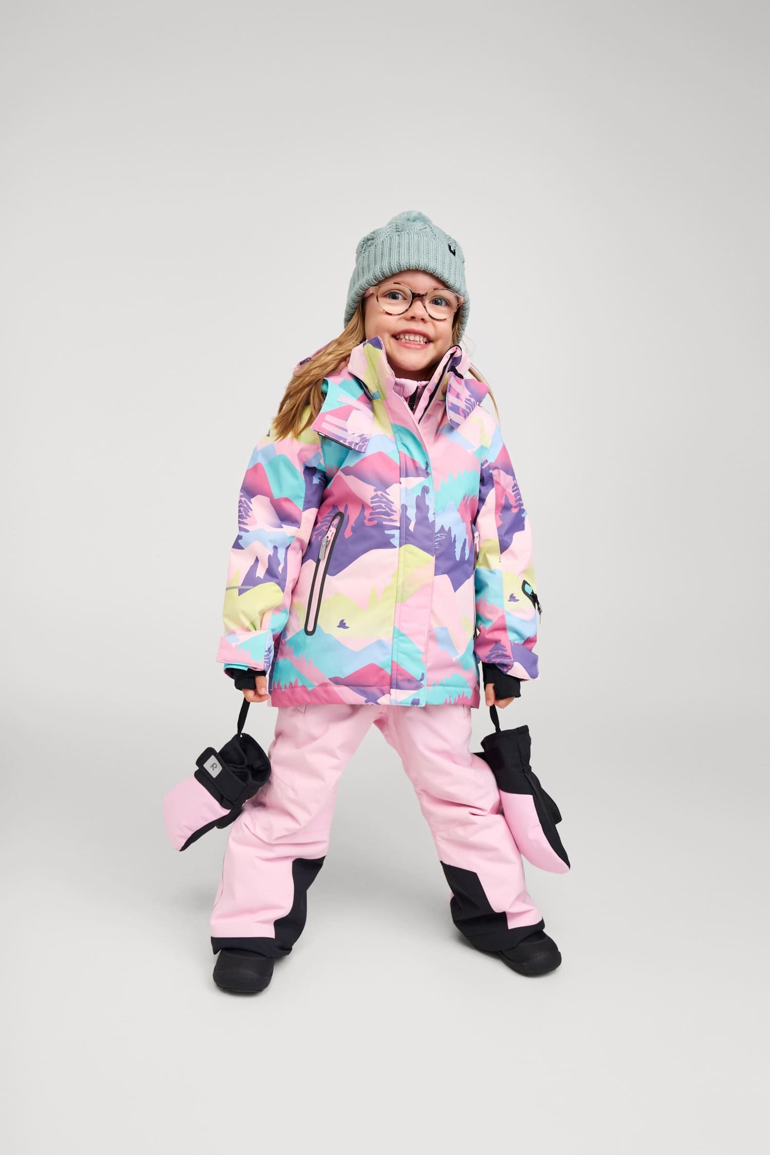 Reima Kiiruna Talvitakki Vuoristo Grey pink