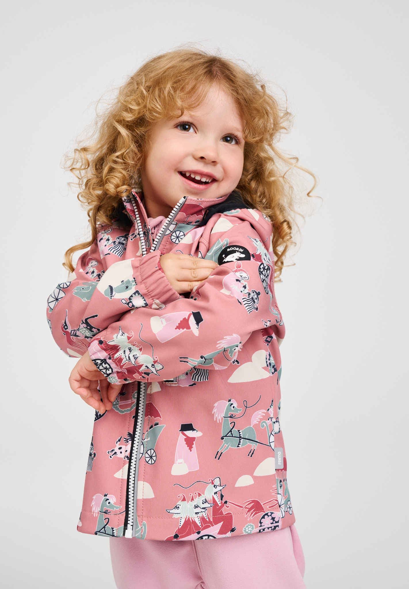 Reima Softshell takki Vantti Muumi Rose Blush