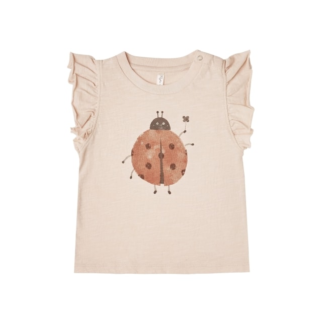 Rylee & Cru Ladybug ruffle Tank Shell