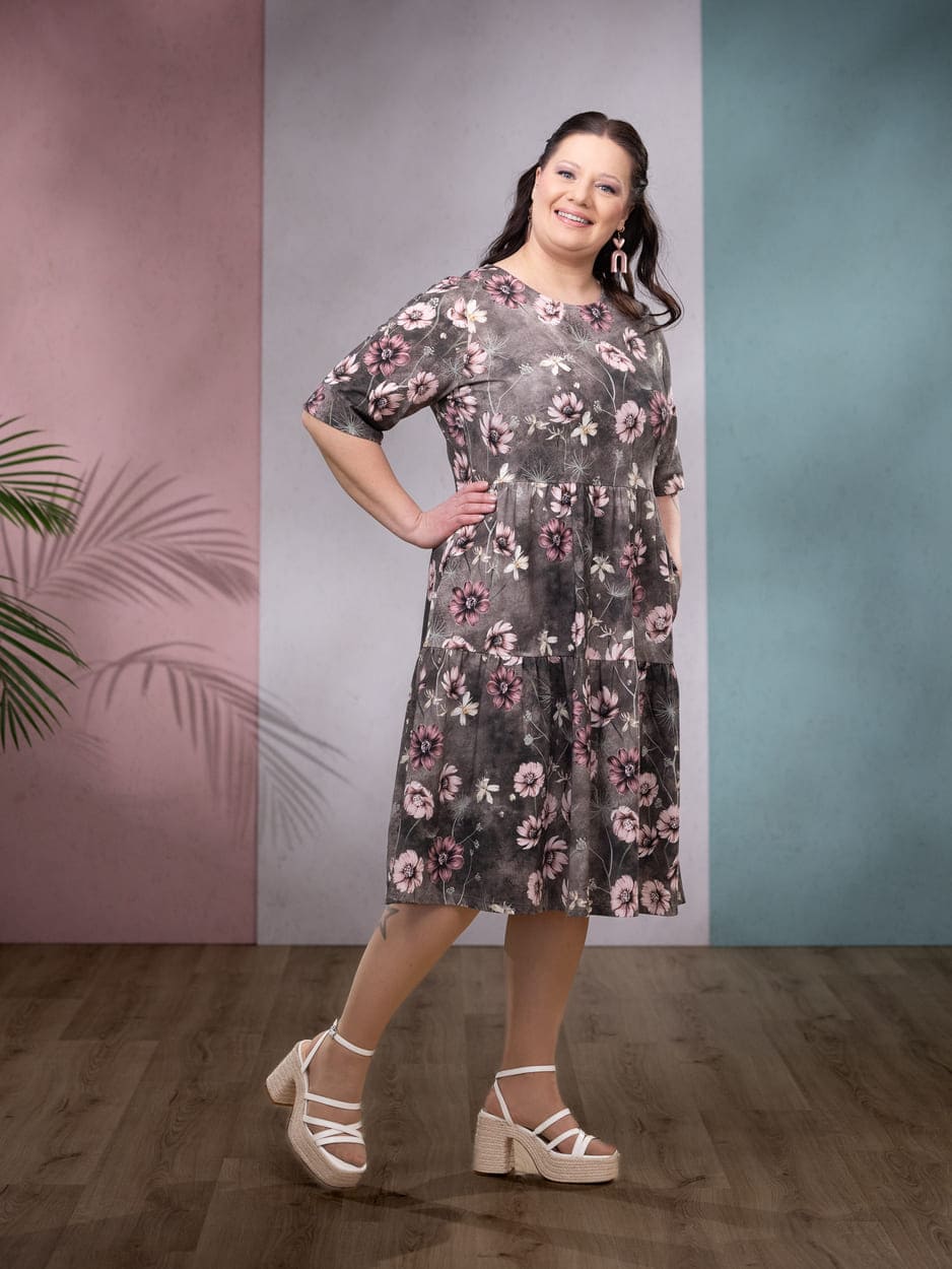 Versonpuoti Vilma Mekko Suklaakosmos ruskea/roosa